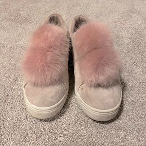Sam Edelman light pink puff ball shoes